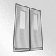 puerta de tren de aluminio / con aislamiento acústico / de aislamiento térmico