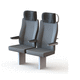 asiento de tren segunda clase / primera clase / para trenes regionales / doble