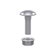 tornillo de cabeza cilíndrica / de acero / bicromatado / zincado