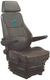 asiento del maquinista neumática / de tejido / negro / ajustable