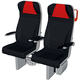 asiento de tren primera clase / de cuero / simple