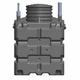 depósito de tratamiento / de recogida de fluido / de decantación primaria / para aguas residuales