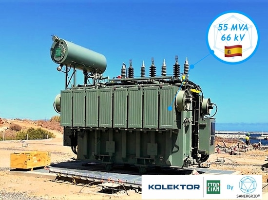 Transformador de potencia de aceite 55 MVA 66 KV España Kolektor ETRA by SANERGRID