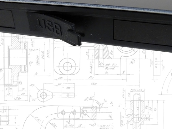 Bastron® B45-USB negro - Teclado de cristal con panel táctil