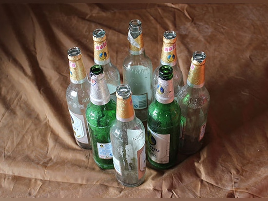 Trituradora de las botellas de cristal para el reciclaje de las botellas de cristal