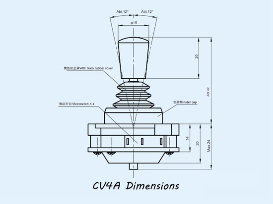 Joystick de interruptor pequeño SENTOP CV4/CV4A