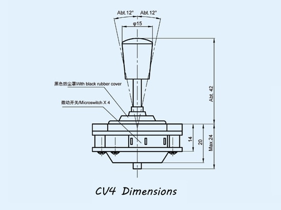 Joystick de interruptor pequeño SENTOP CV4/CV4A