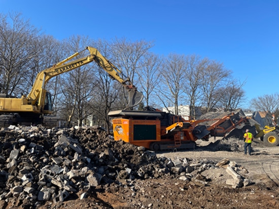 Reciclaje y reutilización in situ de escombros de demolición