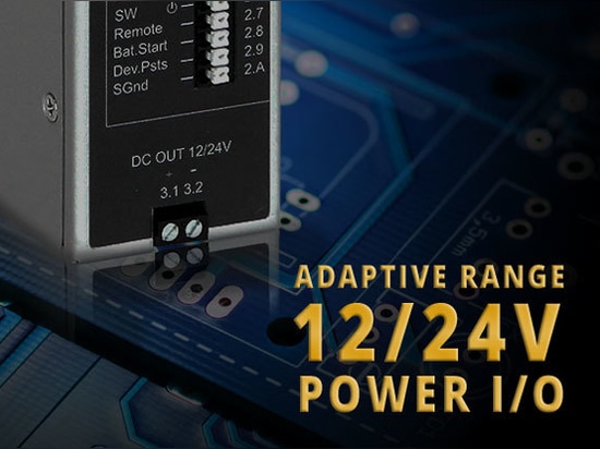 Amplia entrada de tensión: 12V/24V adaptable