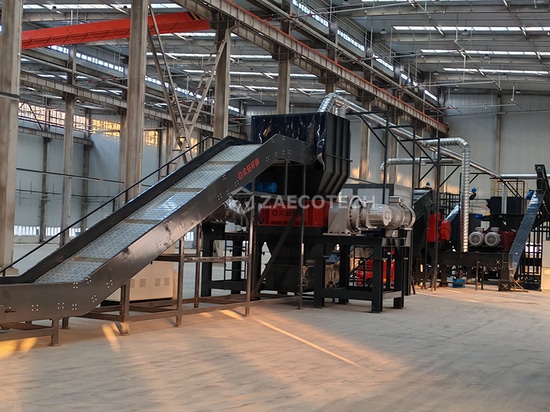 Planta de trituración de palas de aerogeneradores