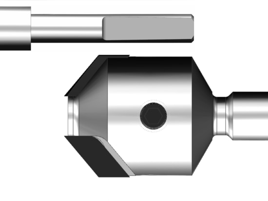 Avellanador de diamante PCD intercambiable de LEUCO