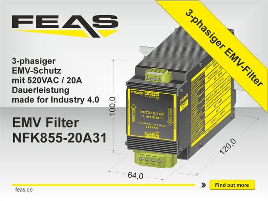 Inmunidad a interferencias trifásicas: NFK855-20A31 - su clave para redes de producción conformes con la CEM