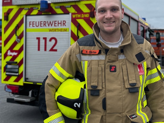 Yannic Diehms, empleado voluntario del cuerpo de bomberos