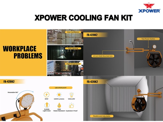 XPOWER FA-420K2: la solución definitiva en refrigeración e iluminación para espacios de trabajo muy ocupados