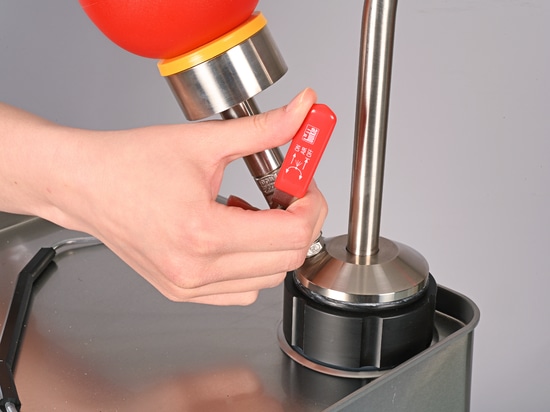 Bomba para disolventes para bidones de hojalata, accionamiento manual (Bürkle GmbH)
