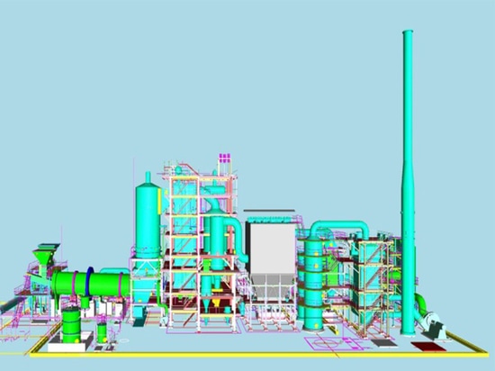 Sistema de horno rotatorio EPC de Ruiding para 3000t/año de residuos químicos peligrosos