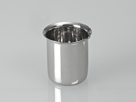 Vaso de laboratorio de acero inoxidable en forma clásica