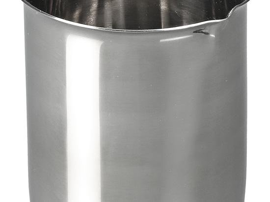 Vaso de laboratorio de acero inoxidable en forma clásica