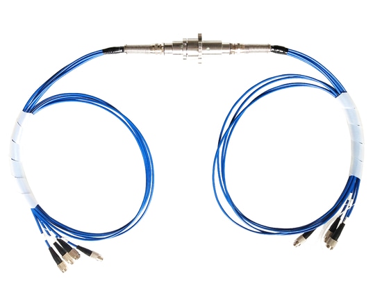 Junta rotativa multicanal de fibra óptica