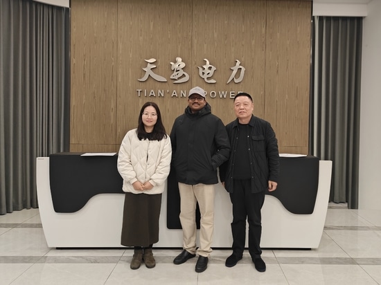 Un cliente zambiano visita por tercera vez Tianan Electric