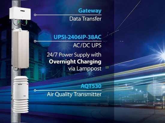 Ciudad inteligente: Control continuo de la calidad del aire mediante soluciones UPS innovadoras