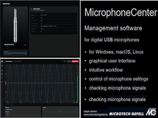El nuevo software de administración MicrophoneCenter