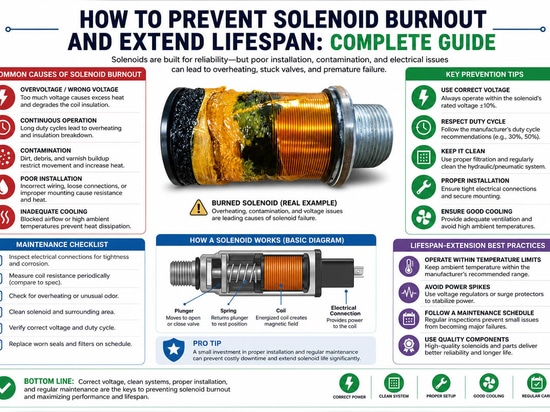 Cómo evitar que se queme el solenoide y prolongar su vida útil
