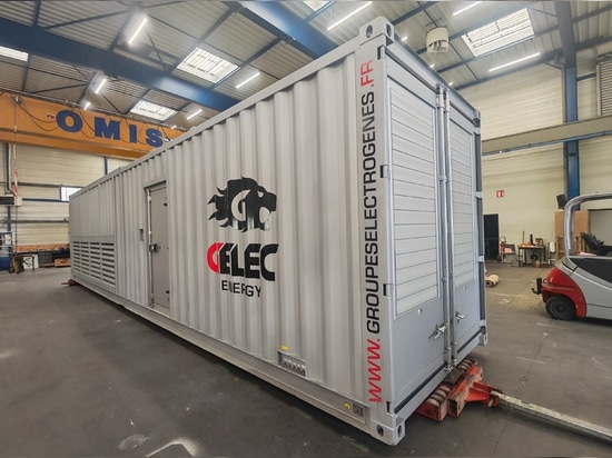 Grupo electrógeno en contenedor supersilenciado de 2000 kVA para una instalación industrial en Hauts-de-France