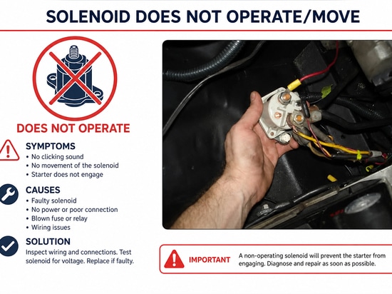 El solenoide no funciona