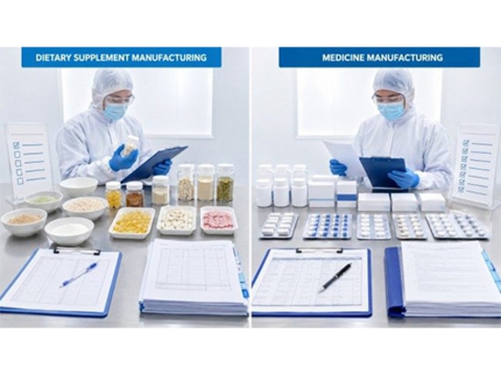 Fabricación de suplementos alimenticios y medicamentos con diferentes controles de calidad y documentación
