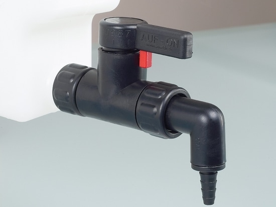 StopCock PA: Grifo de drenaje conductor de electricidad para el llenado con disolventes (Bürkle GmbH)