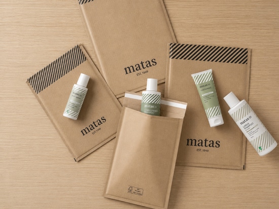 Sobre acolchado de papel WaveBag para las marcas de belleza Matas