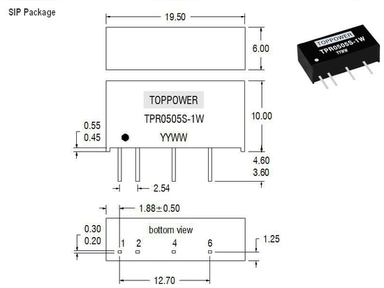 Diseño del PIN de la serie de TPR-1W