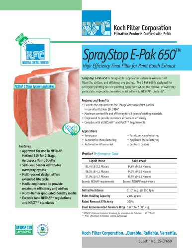 SprayStop E-Pak 650™