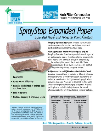 SprayStop Expanded Paper