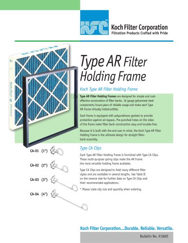 Type AR Filter Holding Frame