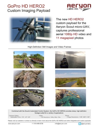 GoPro HD HERO2 Imaging Payload