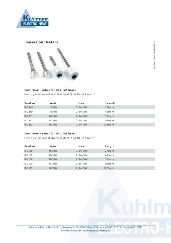 Immersion Heaters 130