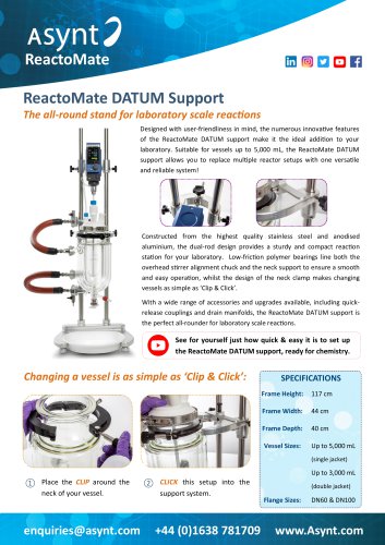 Asynt ReactoMate DATUM lab reactor system