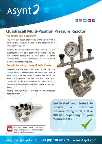 Quadracell Multi-Position Pressure Reactor