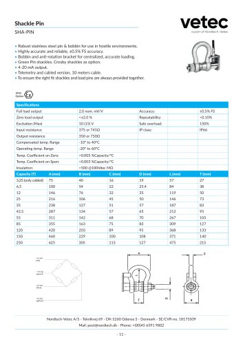 Shackle pin