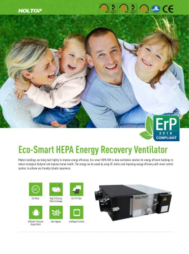 Catalogue of Eco-smart HEPA ERV-XHBQ-D1.5DMTHA-D60DMTHA