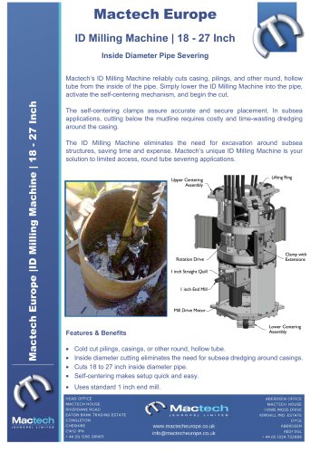 I.D. MILLING MACHINE ID 18″ to 27″