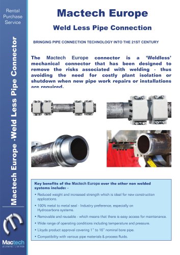 MACTECH EUROPE PIPE CONNECTION