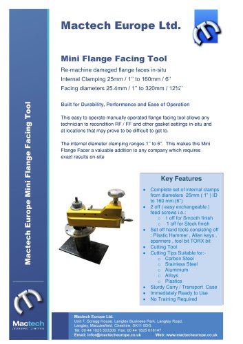 Mini Flange Facing Tool