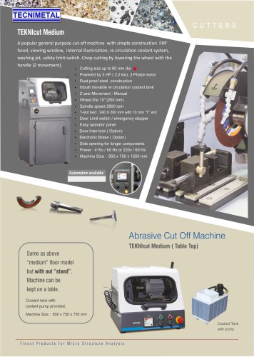 Metallographic cutting machines TEKNIcut PRO M