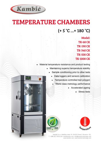 TEMPERATURE CHAMBER (+ 5 &deg;C &hellip;+ 180 &deg;C)