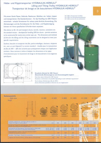 Lifting and Tilting Trolley Hydraulik Herkuli