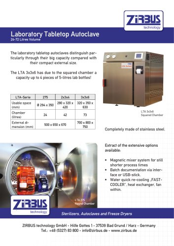 Laboratory Tabletop Autoclave