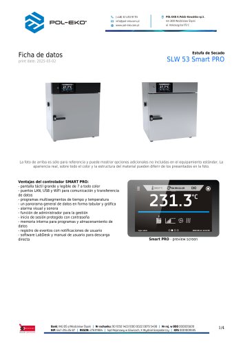 Estufa de Secado SLW 53 Smart PRO